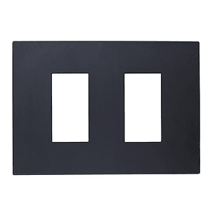 Placa Doble C/Soporte (Negro)