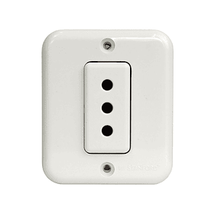 Enchufe de Pared Casquete Simple 10A 250V