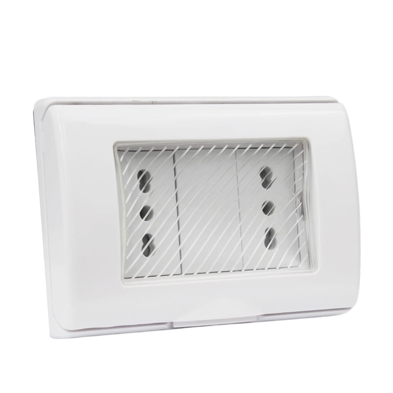 Hydrobox Embutido Con Enchufe de Pared Doble 10/16A 1