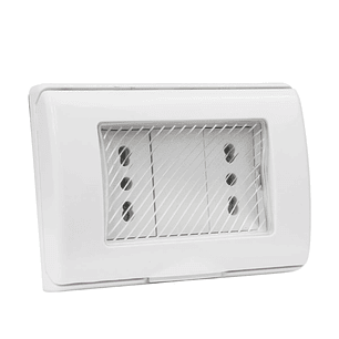 Hydrobox Embutido Con Enchufe de Pared Doble 10/16A