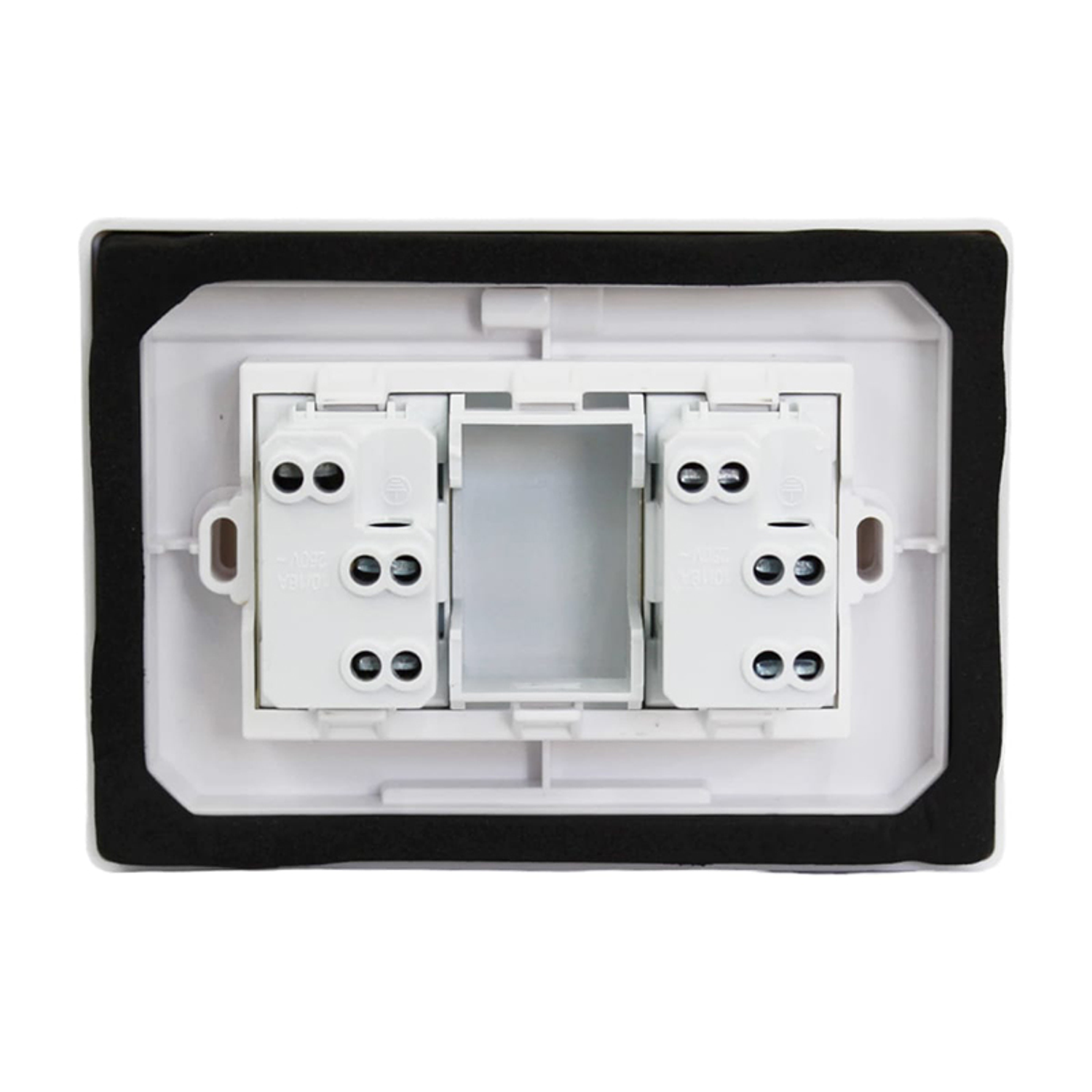 Hydrobox Embutido Con Enchufe de Pared Doble 10/16A 3