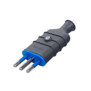 Enchufe de Pared Volante Pesado Macho 16A 250V Negro