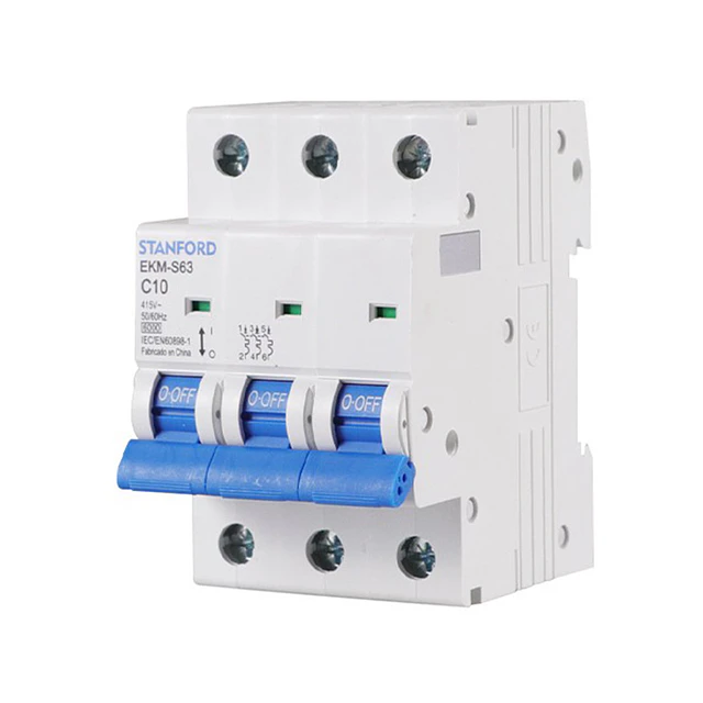 Interruptor Eléctrico Automatico 6Ka, C, 3X10A