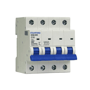 Interruptor Eléctrico Automatico 6Ka, C, 4X10A