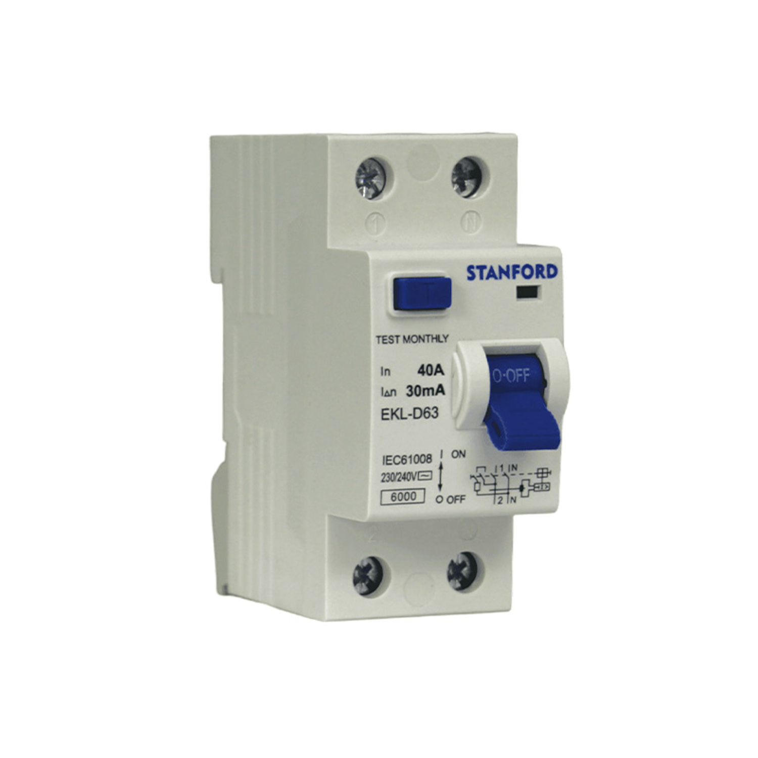 Interruptor Eléctrico Diferencial 2X40A 30Ma 1