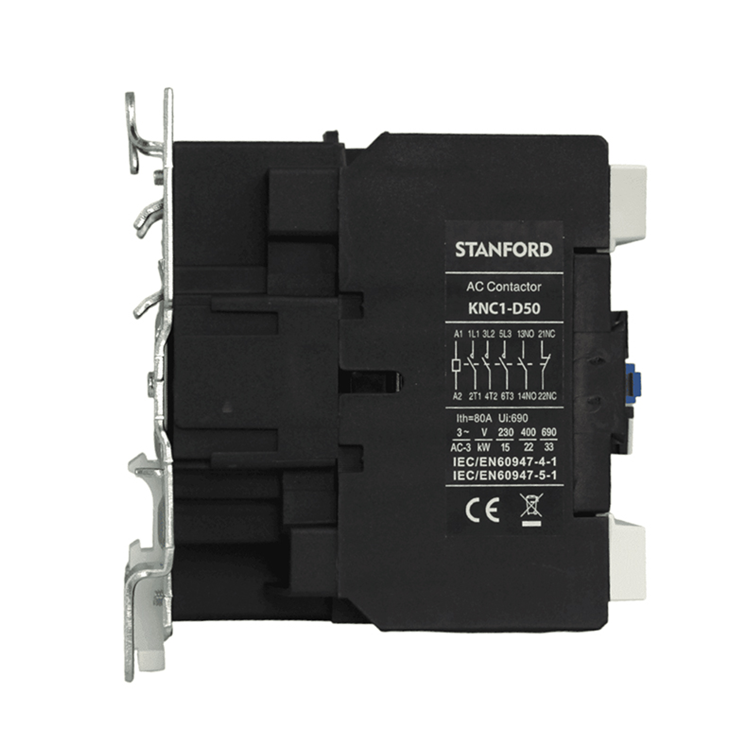 Contactor 50A, 1No, Ip20 3