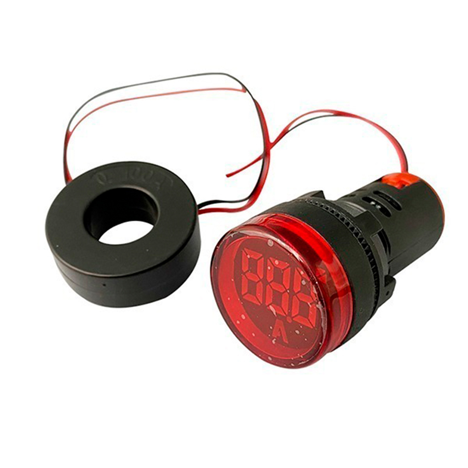 Luz Piloto Roja Led Con Amperímetro 0-100A, 60-500V