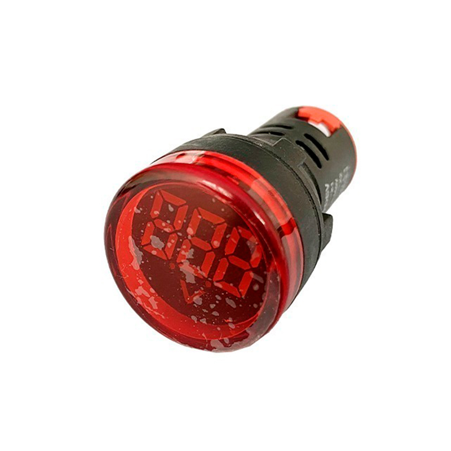 Luz Piloto Roja Led Con Voltímetro 60-500V, 22Mm