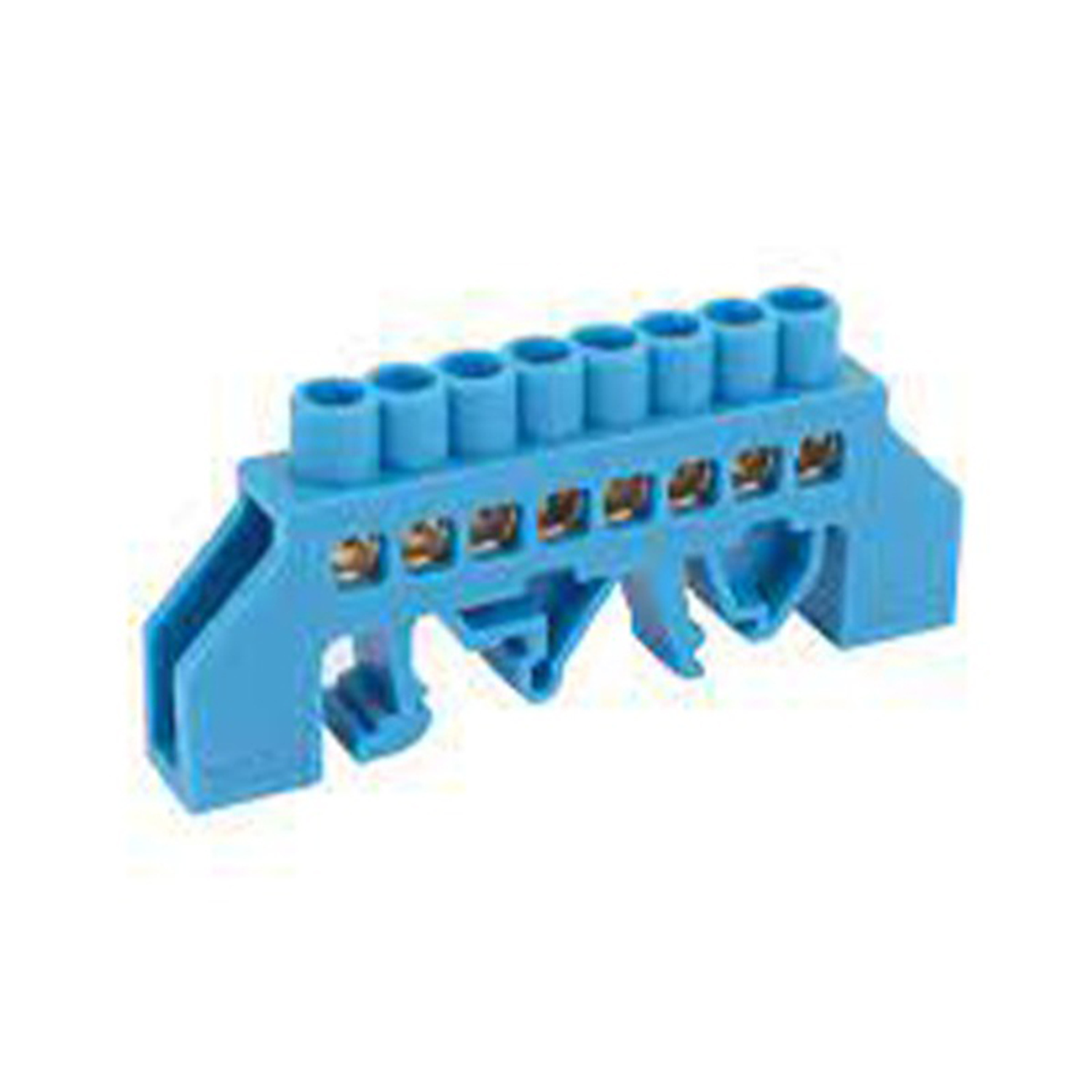 Barra Aisladora De Coneccion Azul 8 Polos, P/Riel Din 35Mm