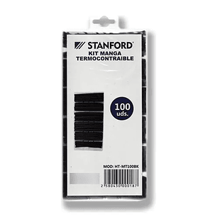 Kit Manga Termocontraible 100Pzas Negro
