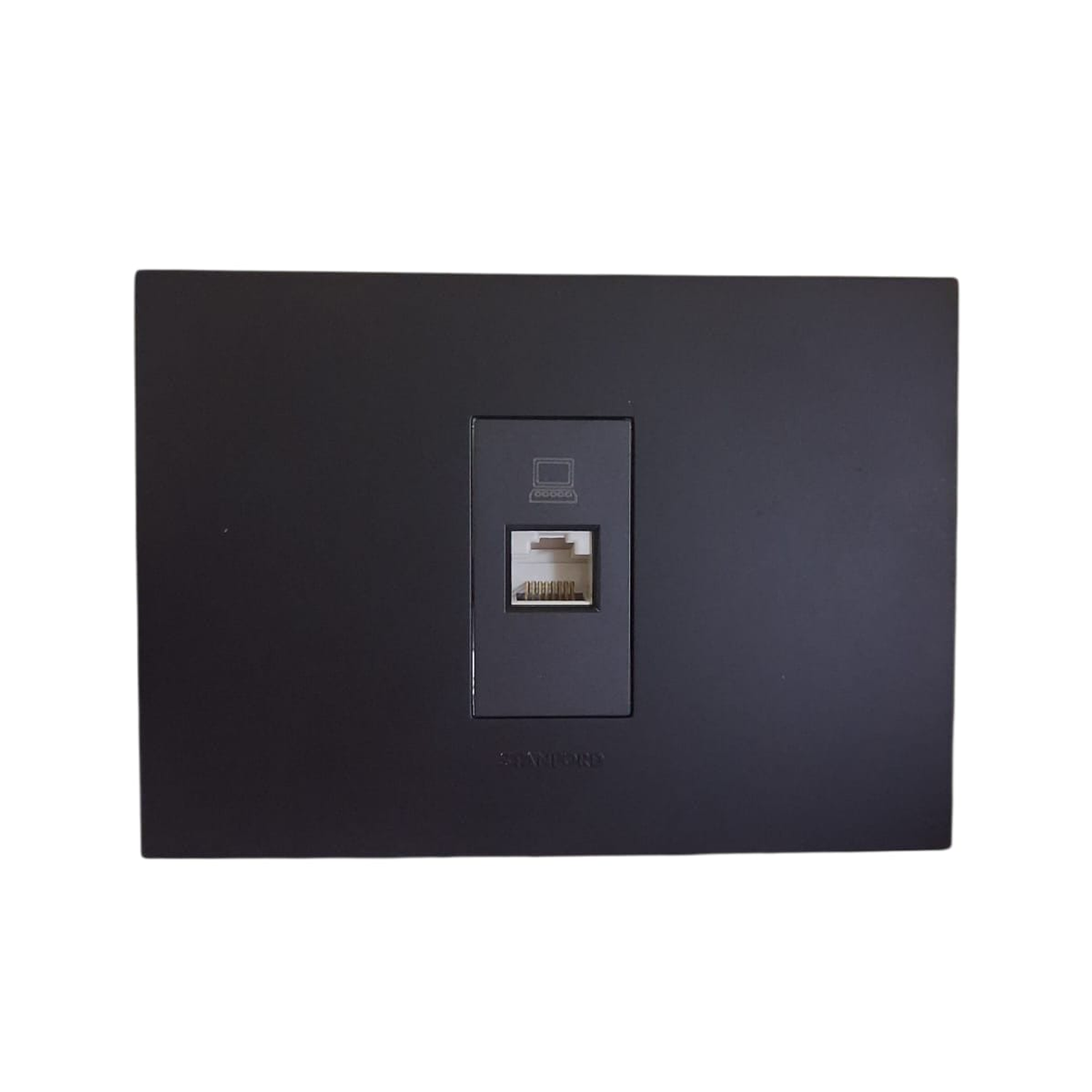 Toma Rrj45 Cat6e Ethernet Red Internet Oficina Hogar Negro 1