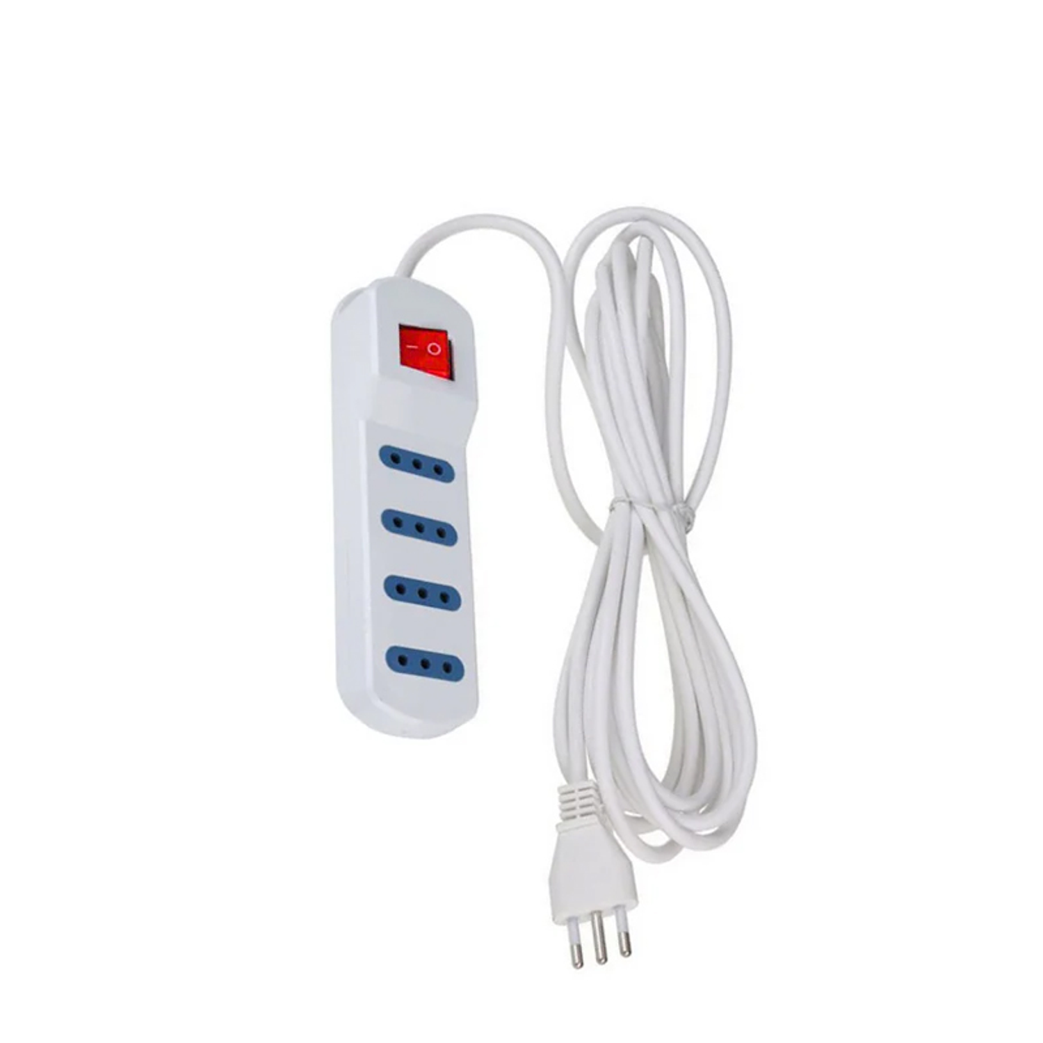 Alargador De 4 Tomas con Interruptor Eléctrico 3M Blanco