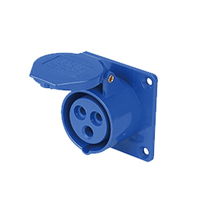 Enchufe de Pared Industrial Hembra Embutida Ip44, 16A, 380V, 3P+T