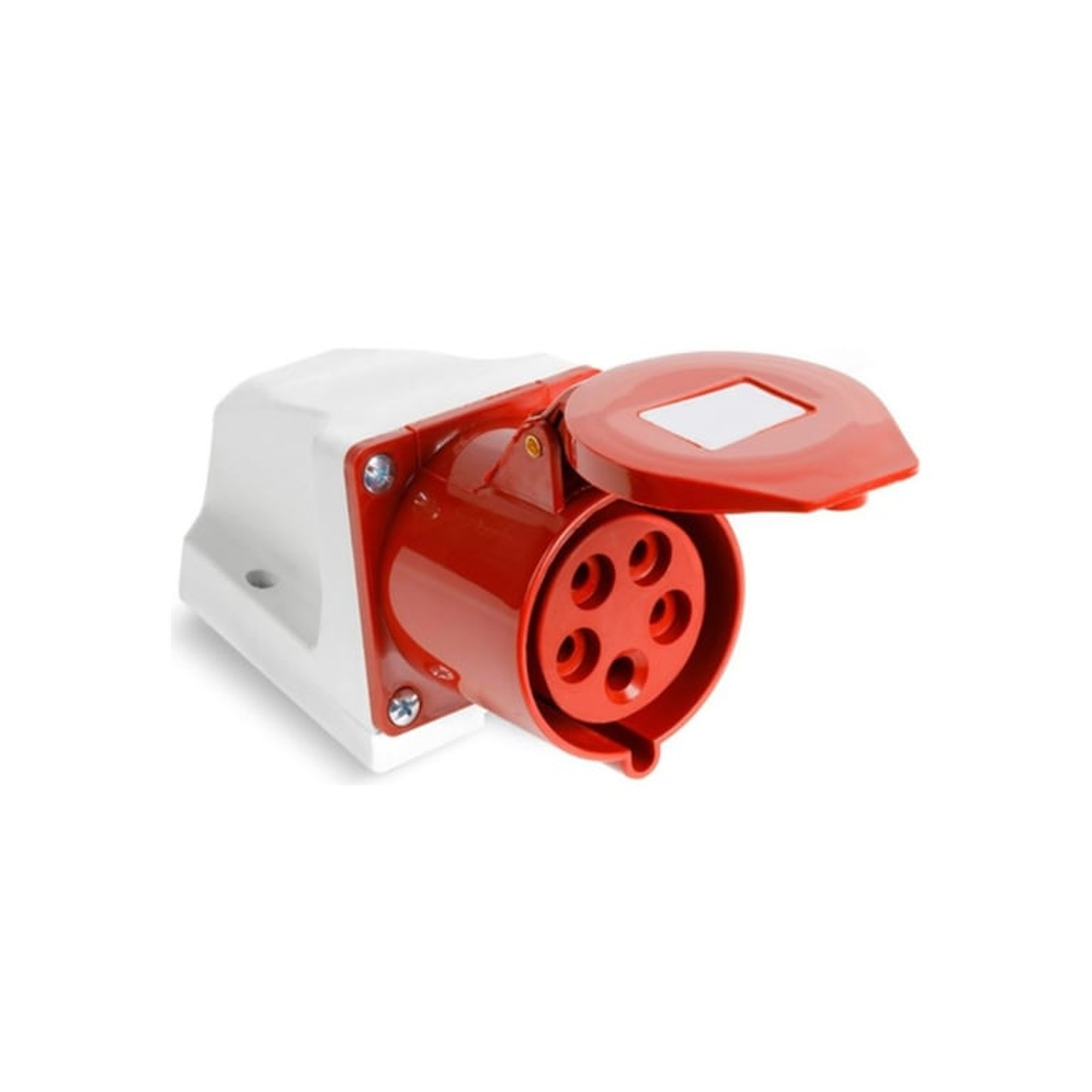 Enchufe de Pared Industrial Hembra Sobrepuesta Ip44, 16A, 380V, 3P+N+T