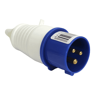 Enchufe de Pared Industrial Macho Volante Ip44,32A,220V,2P+T