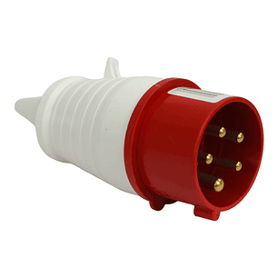 Enchufe de Pared Industrial Macho Volante Ip44,32A,380V,3P+T