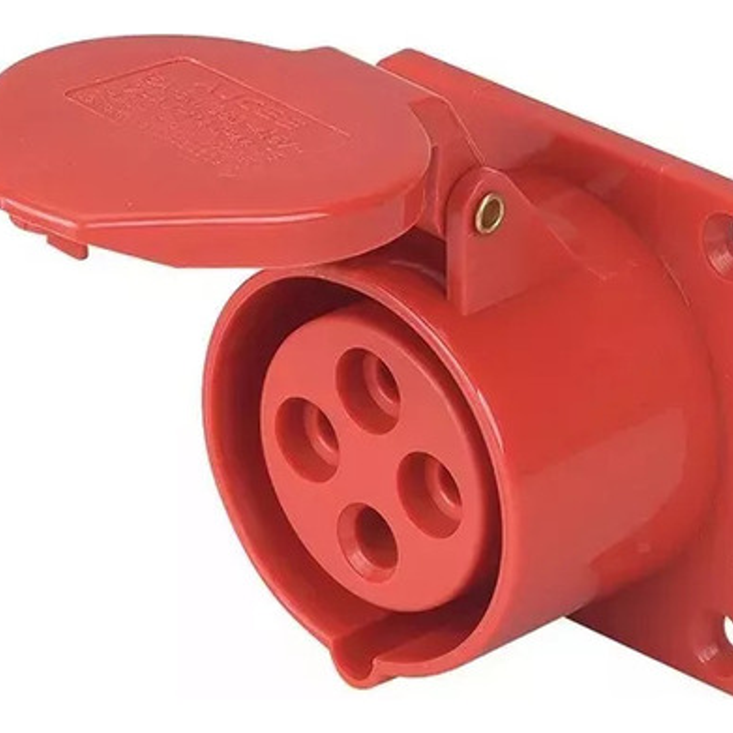 Enchufe de Pared Industrial Hembra Embutida Ip44, 32A, 380V, 3P+N+T