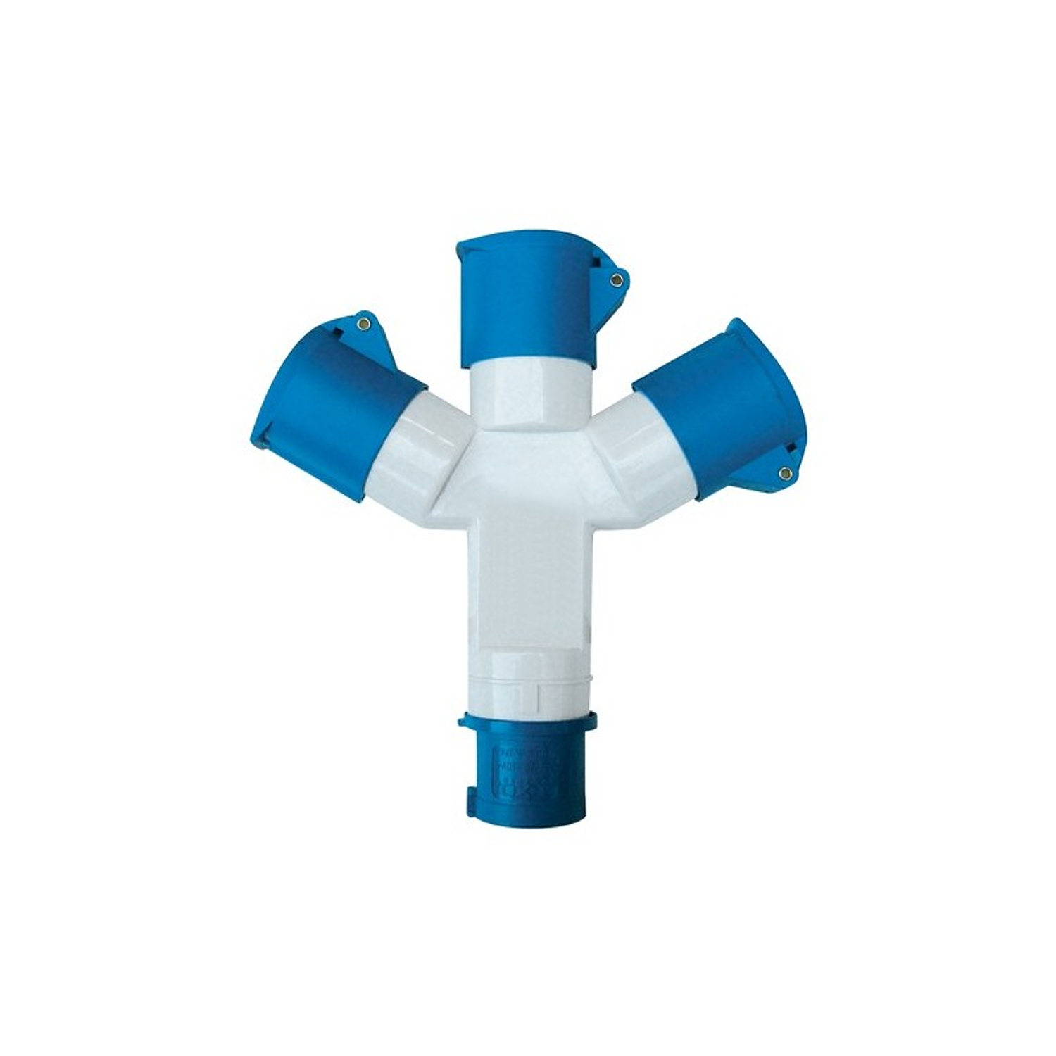 Derivación Para Enchufe de Pared Industrial Hembras Ip44. 16A. 220V 2P+T