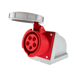 Enchufe de Pared Industrial Hembra Sobrepuesta Ip67. 16A. 380V. 3P+N+T