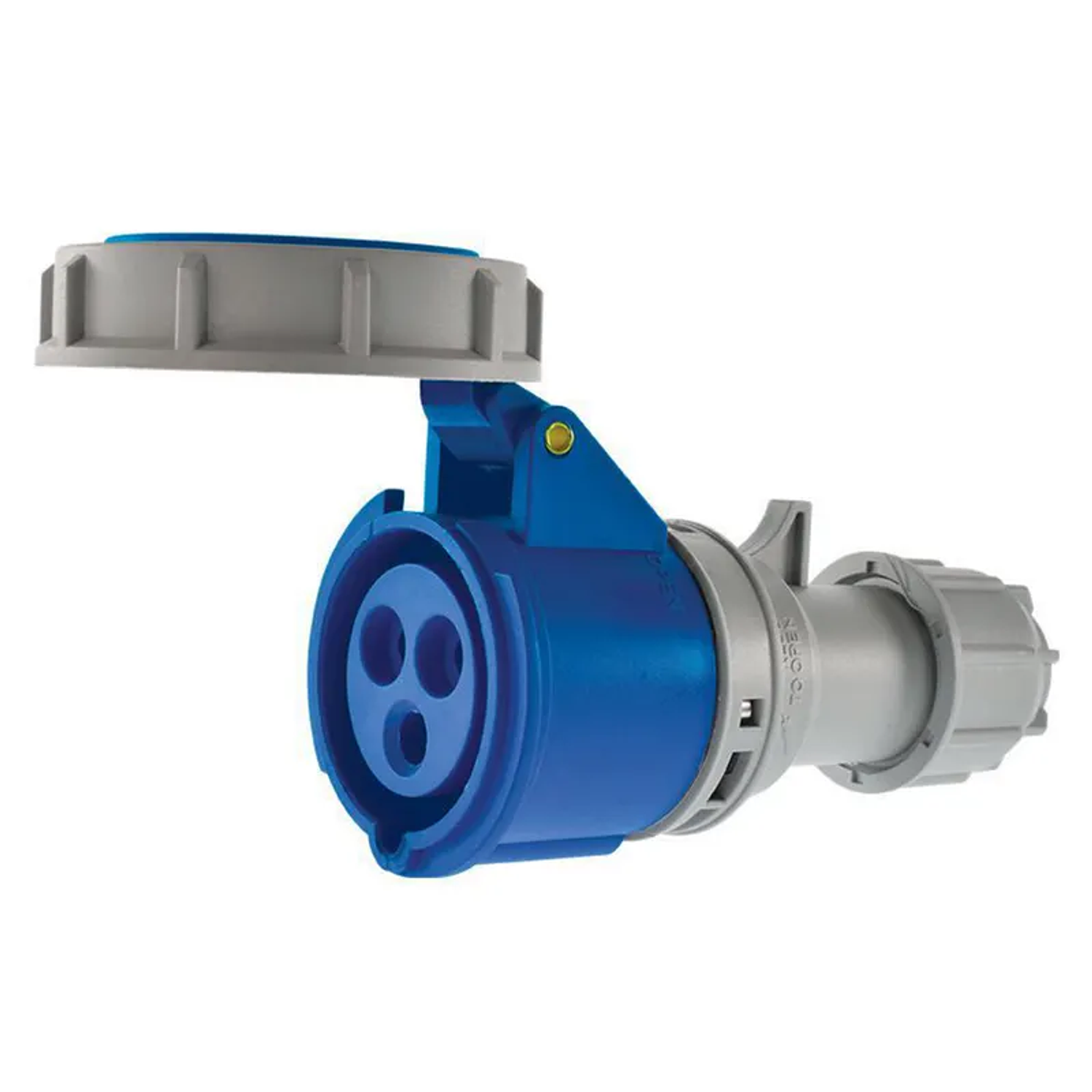 Enchufe de Pared Industrial Hembra Volante Ip67. 32A. 220V. 2P+T