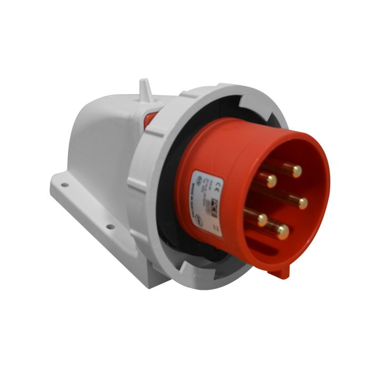 Enchufe de Pared Industrial Macho Sobrepuesto Ip67. 32A. 380V. 3P+N+T