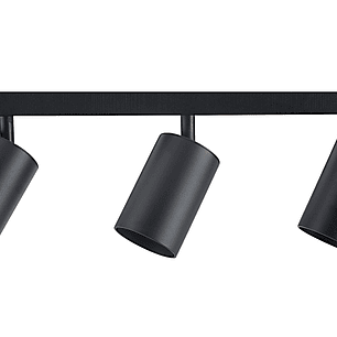 Foco sobrepuesto Triple Negro