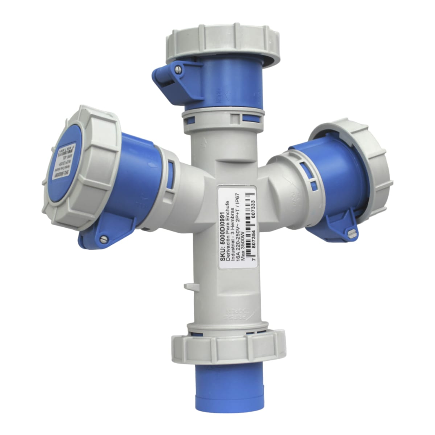 Derivación para enchufe industrial 1