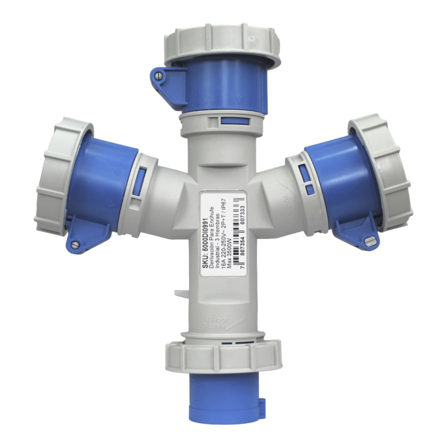 Derivación para enchufe industrial 2