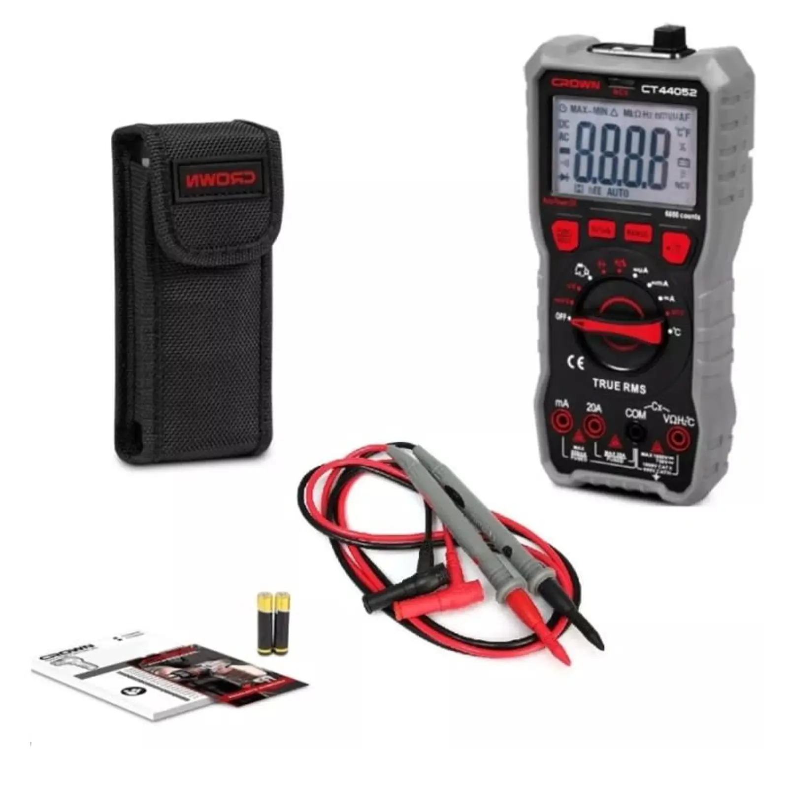 Tester Multimetro digital 750v Profesional Crown CT44052
