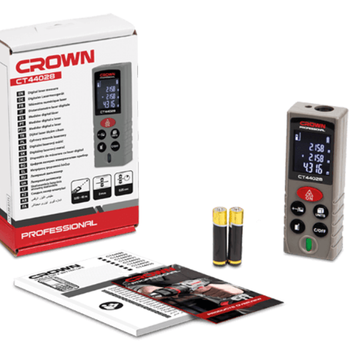 Medidor De Distancia Laser Crown Japan 100m Profesiona Metro