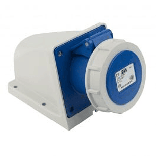 Enchufe de Pared Industrial Hembra Sobrepuesta Ip67. 16A. 220V. 2P+