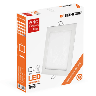 Panel led Embutido Cuadrado 18W Luz Cálida 