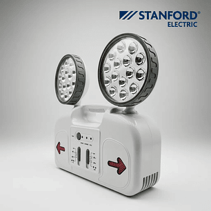 Lampara De Emergencia 2 Focos Led Stanford Certificado Sec