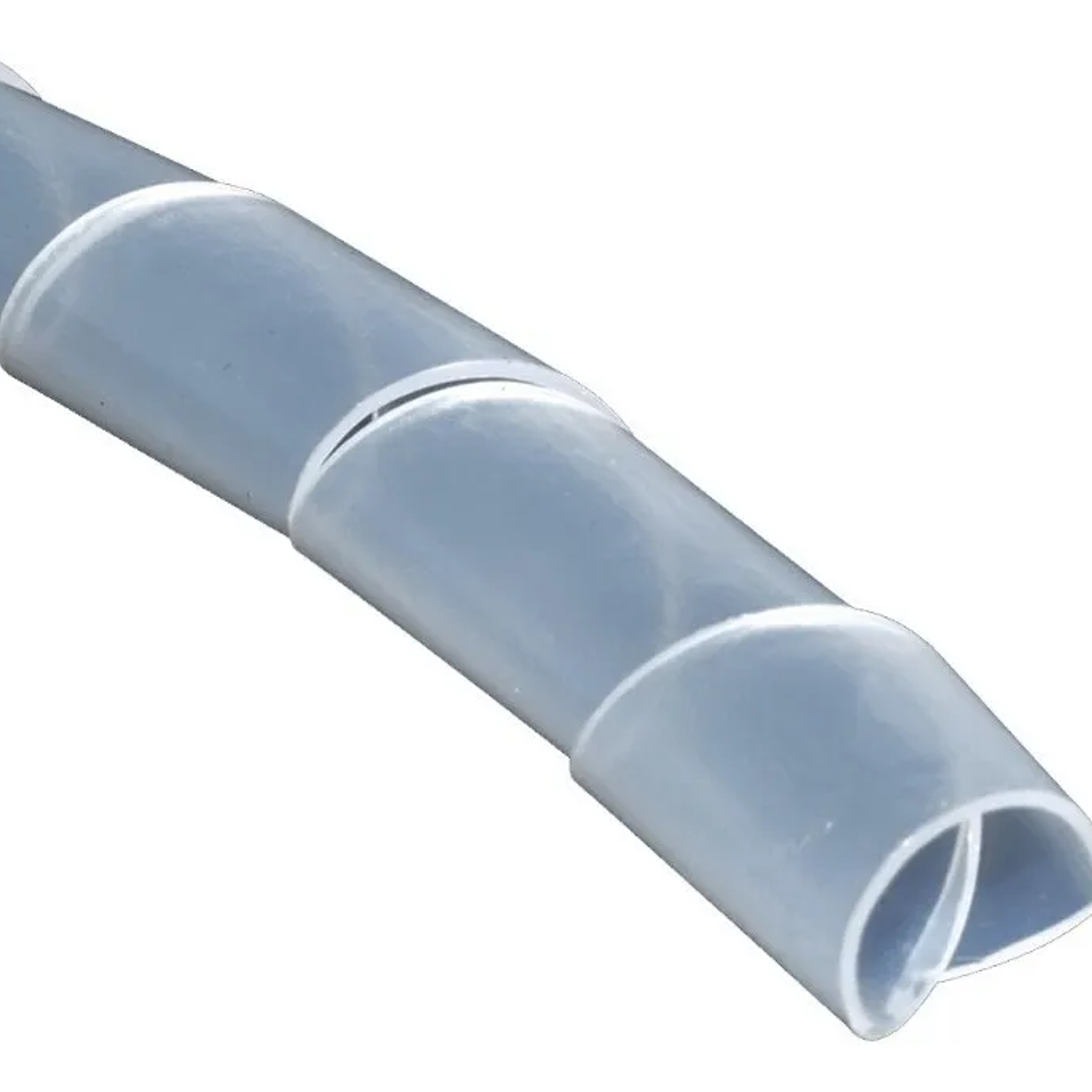 Funda Espiral 10mm X 10metros Plastica Organizador De Cables Blanco 2