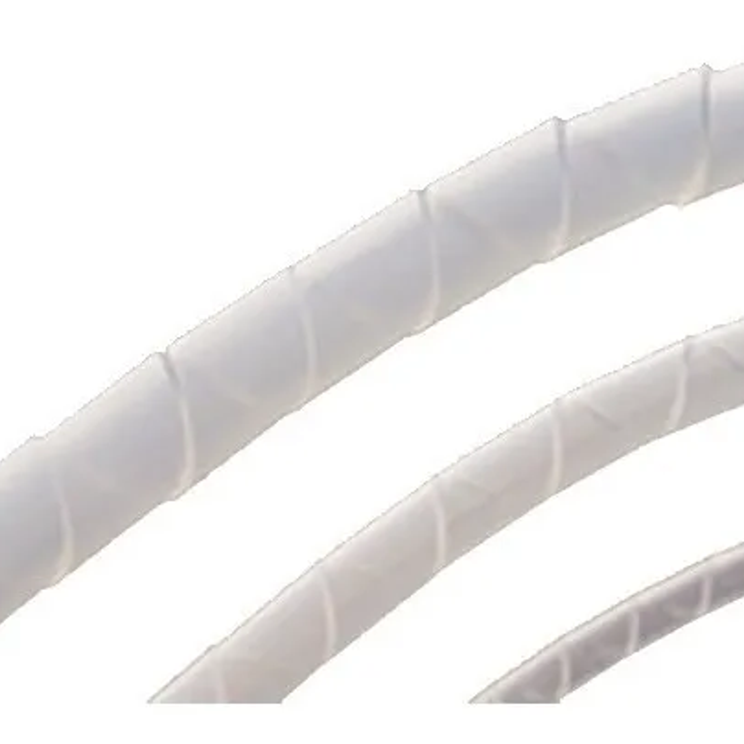 Funda Espiral 10mm X 10metros Plastica Organizador De Cables Blanco 5