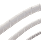 Funda Espiral 10mm X 10metros Plastica Organizador De Cables Blanco - Miniatura 5