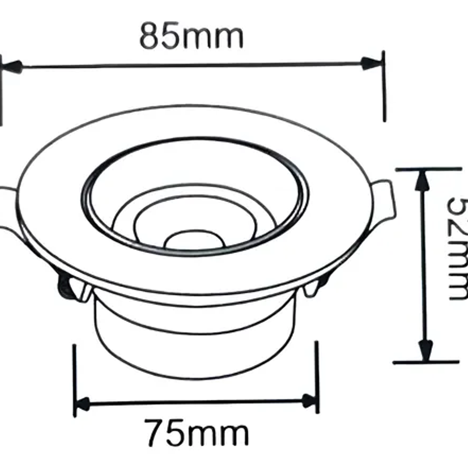 Foco Led 6.5w Embutido Orientable 95mm De Ø Luz Neutra Want 6