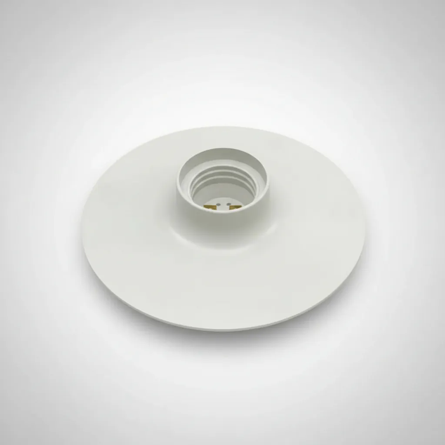 Soquete Portalámpara Redonda Blanco 250v E27 150w Cert Sec 1