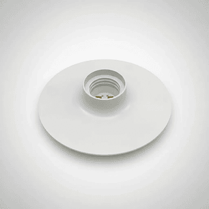 Soquete Portalámpara Redonda Blanco 250v E27 150w Cert Sec