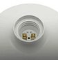 Soquete Portalámpara Redonda Blanco 250v E27 150w Cert Sec - Miniatura 4