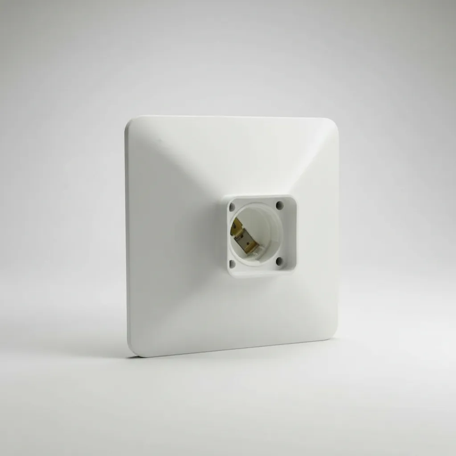 Soquete Portalámpara Cuadrada Blanco 250v E27 150w Cert Sec 1