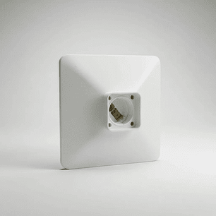 Soquete Portalámpara Cuadrada Blanco 250v E27 150w Cert Sec