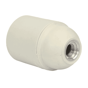 Soquete Portalámpara Volante Conector Rosca E27 250v 4a Sec Blanco