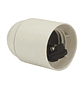 Soquete Portalámpara Volante Conector Rosca E27 250v 4a Sec Blanco - Miniatura 2