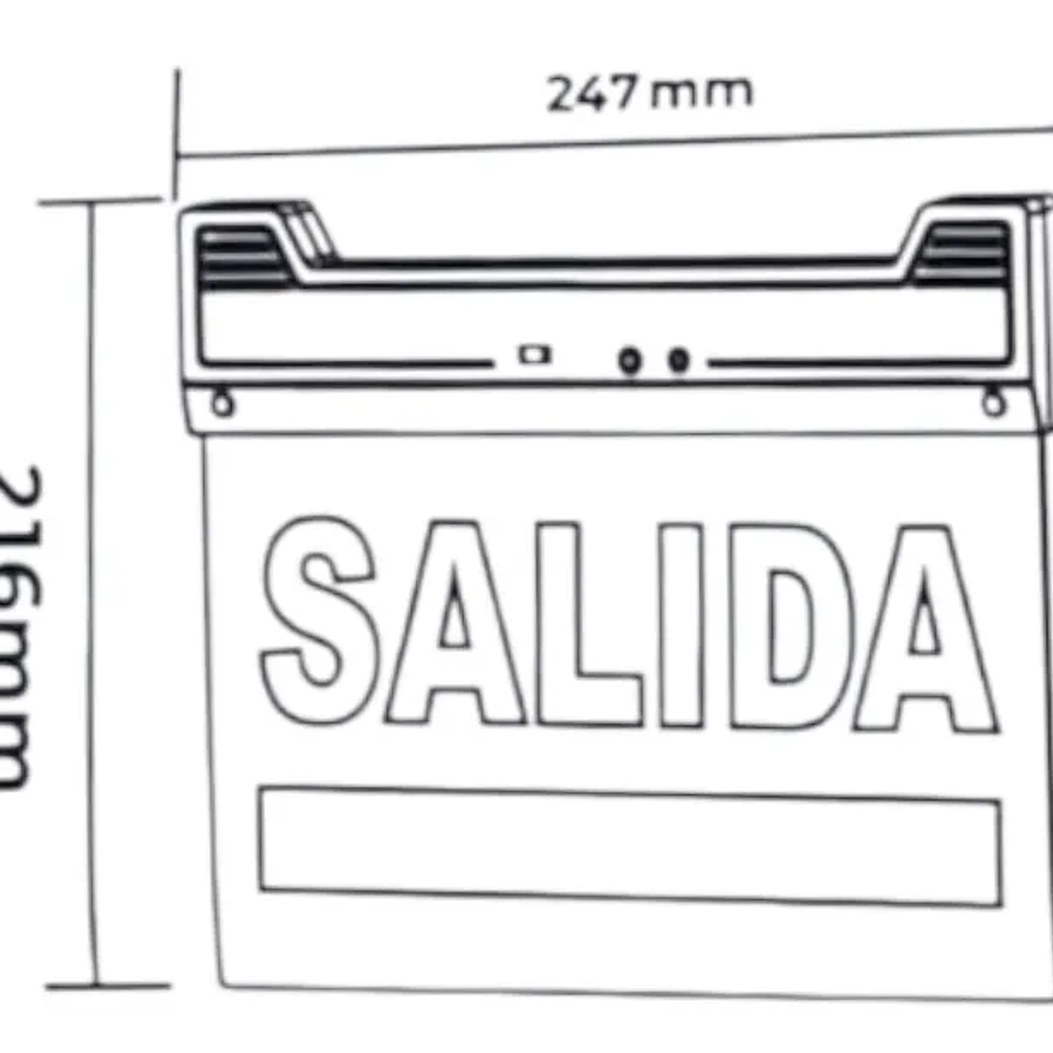 Letrero Led Salida De Emergencia Con Batería Recargable Sec 4
