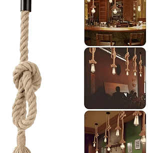 Lampara Soquete Tipo Cuerda Soga Decorativa Vintage E27 Sec