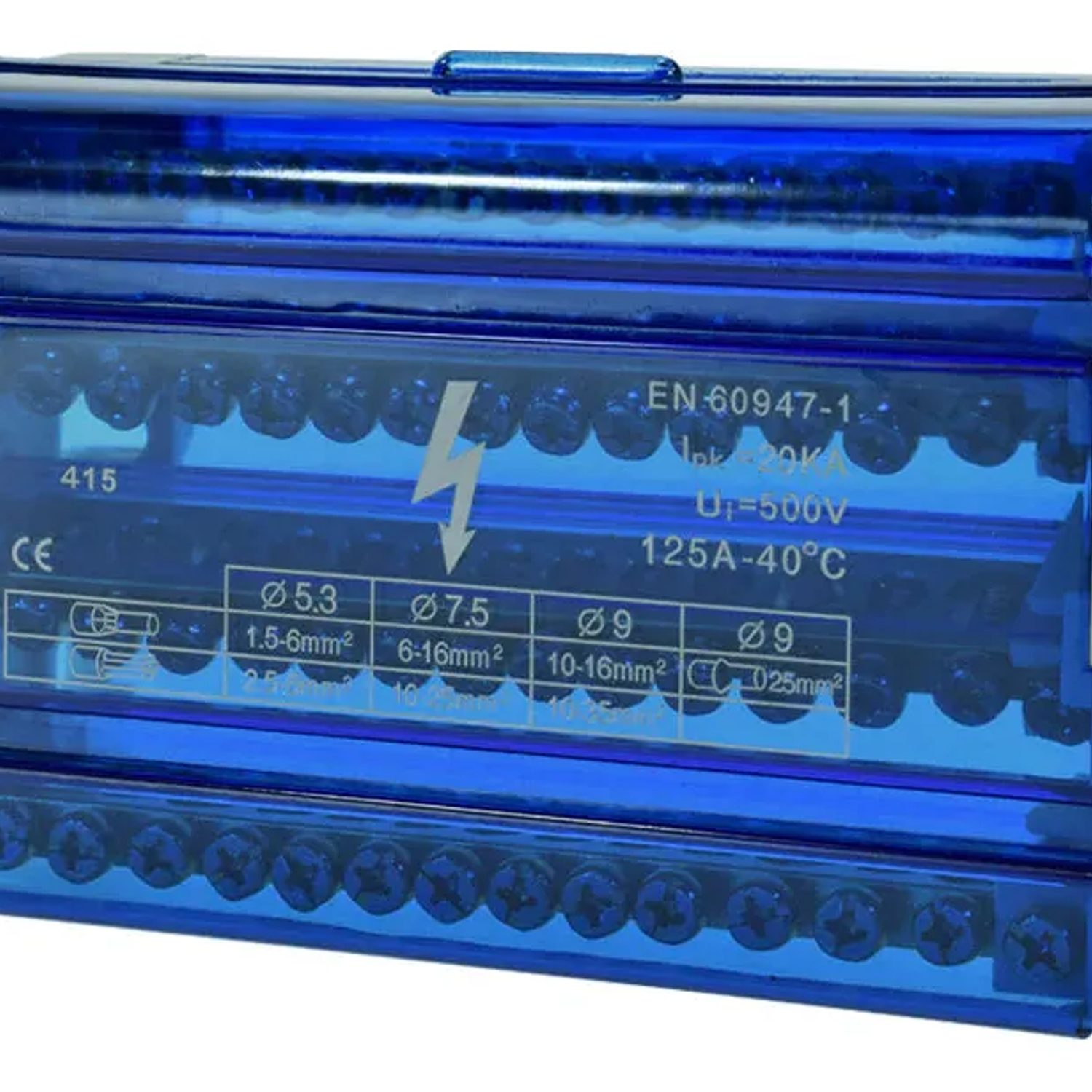 Barra Repartidora Tetrapolar 4x15 Polos 125 Amp Dex 2