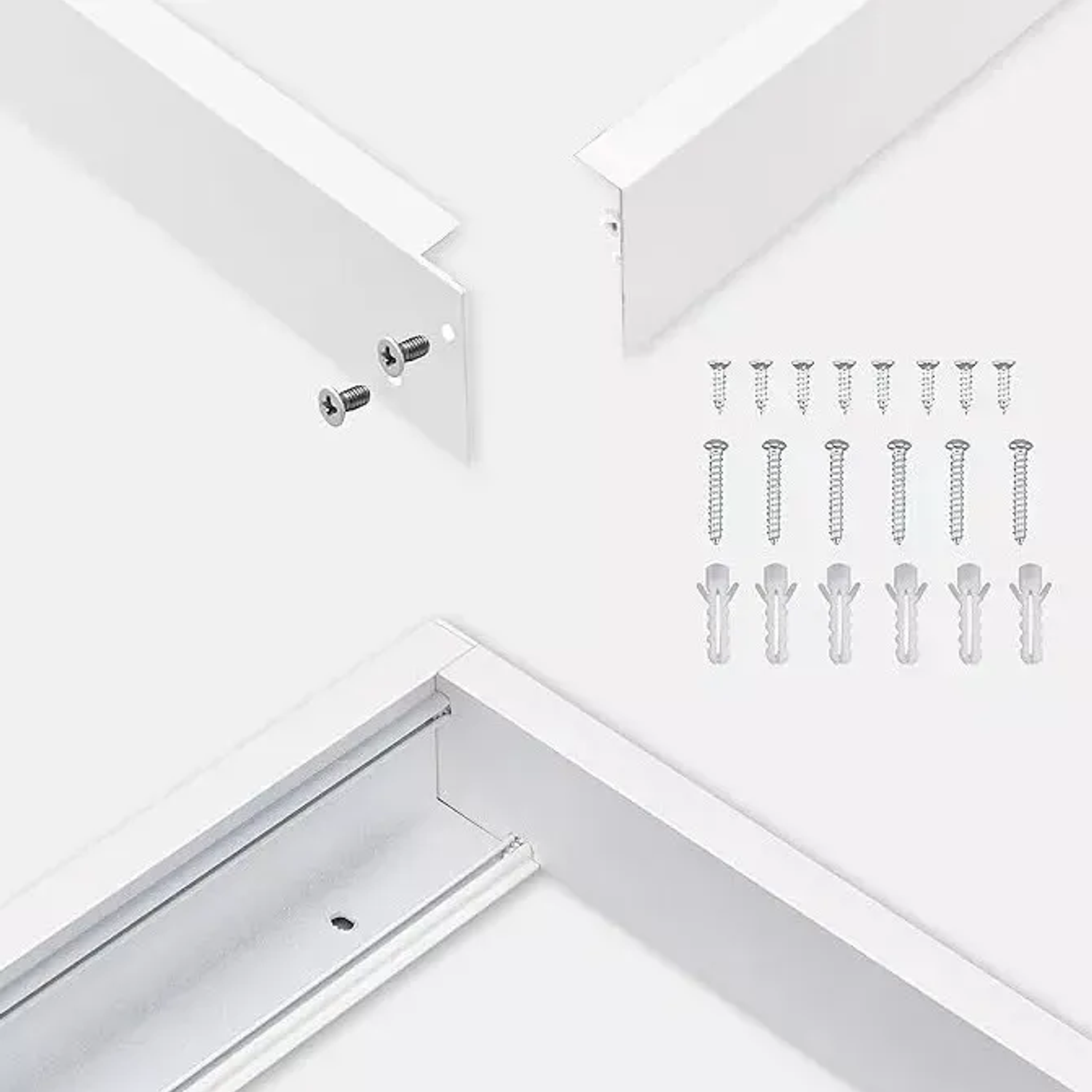 Marco Para Sobreponer Panel Plafón Led 120x30 X6,5 Blanco 2