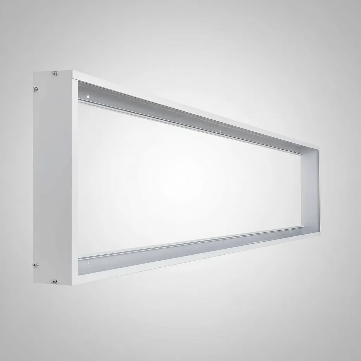 Marco Para Sobreponer Panel Plafón Led 120x30 X6,5 Blanco 4