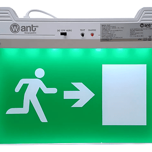 Señalética Salida Led Direccional Vía De Escape Blanco-verde